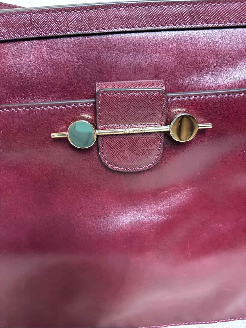 Jason Wu Daphne Smooth Burgundy Leather Luxury Shoulder Bag